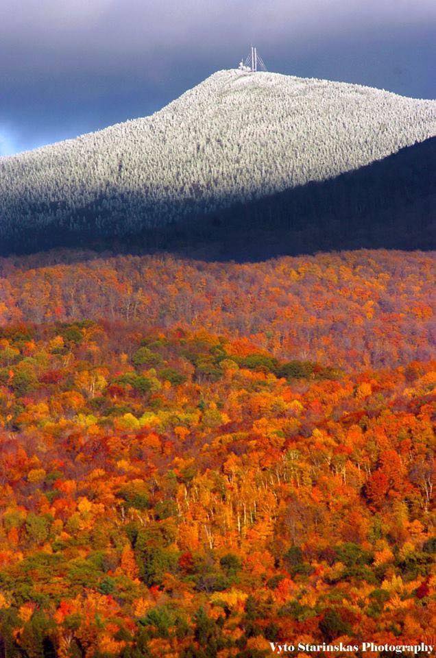 The hills are on fire with the colors of Vermont Foliage