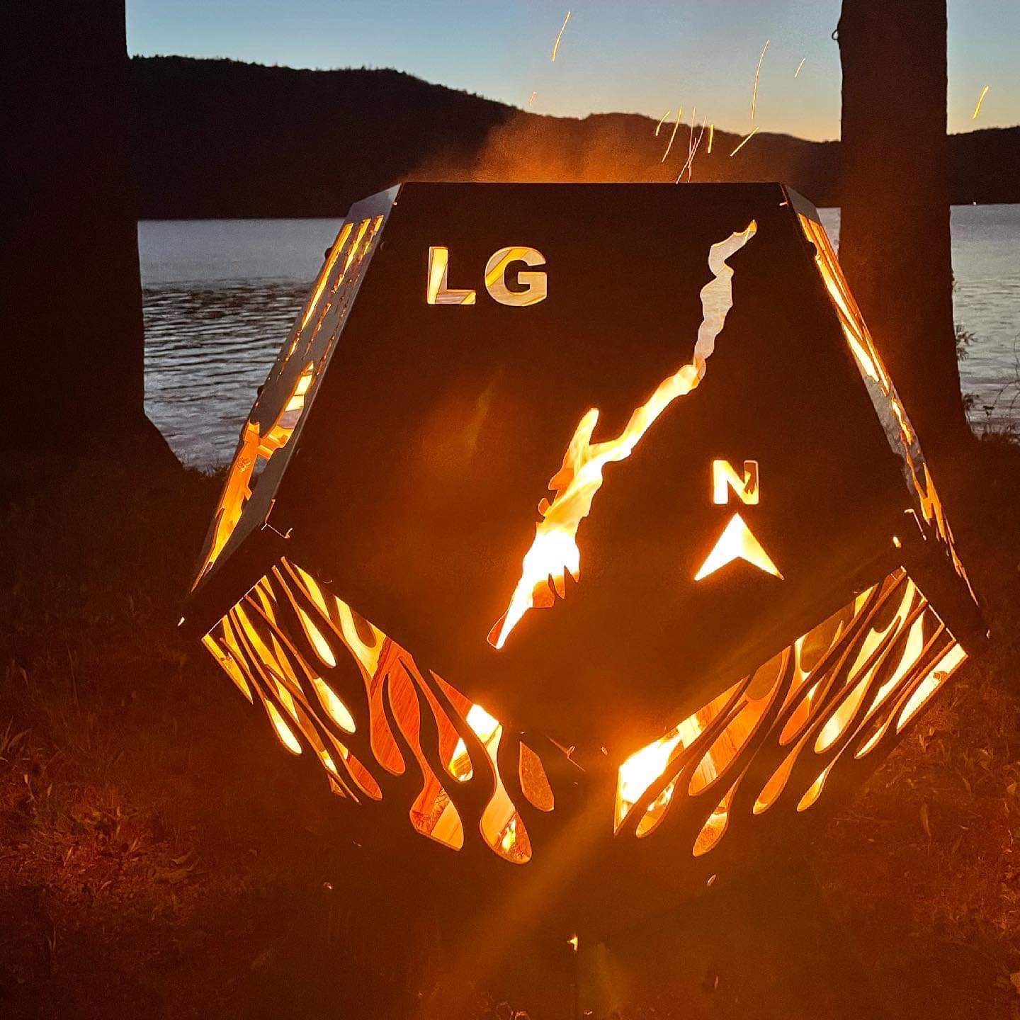 Lake George Serenity Elevated: Personalized Fire Pits by Insane Fire Pits
